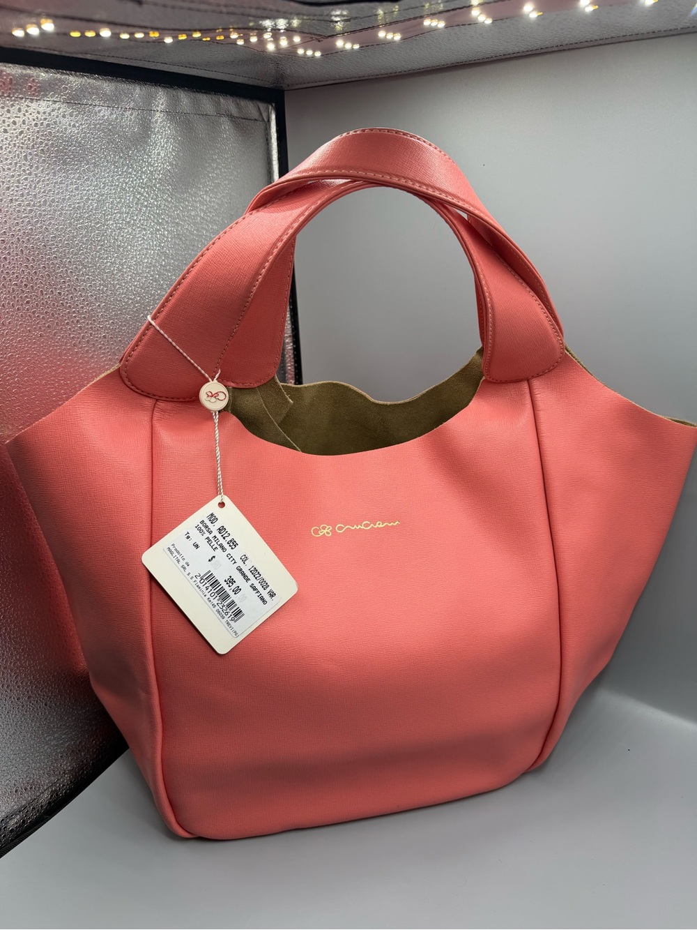 Cruciani Coral Tote Bag